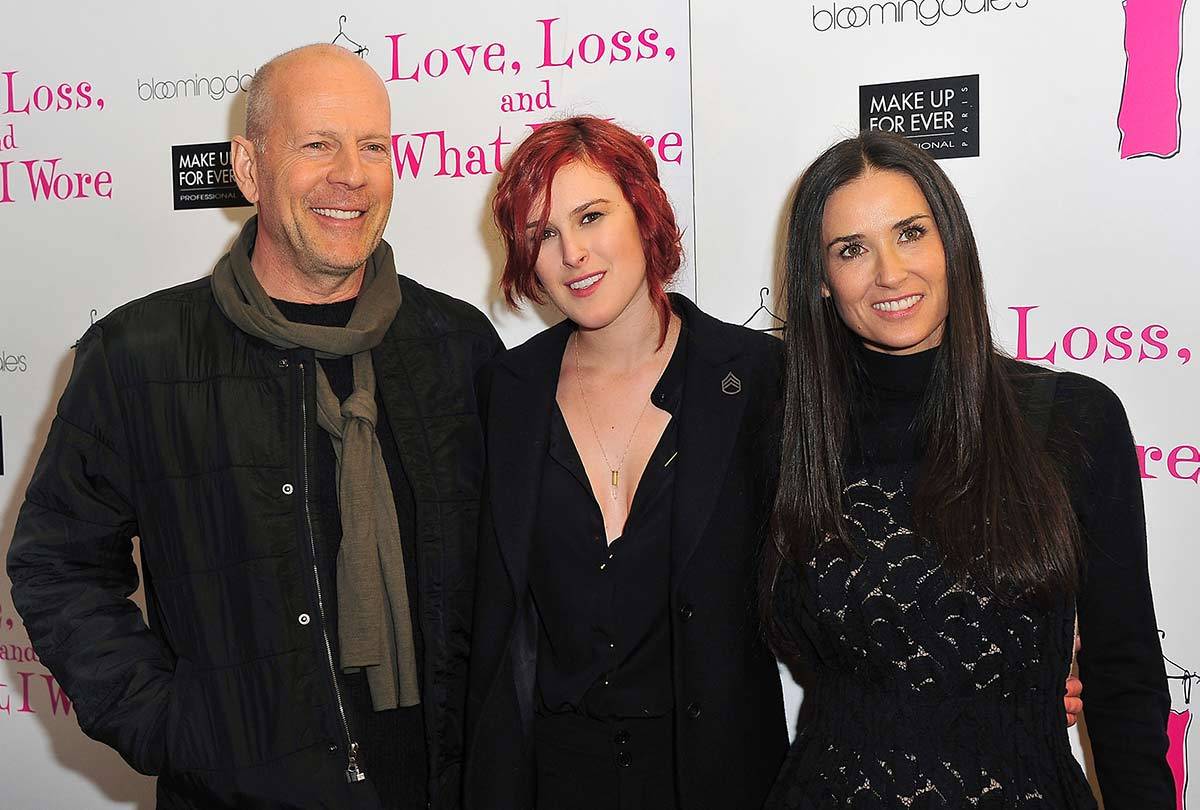 Bruce Willis, Rumer Willis i Demi Moore,  2011 r. (Fot. Getty Images)