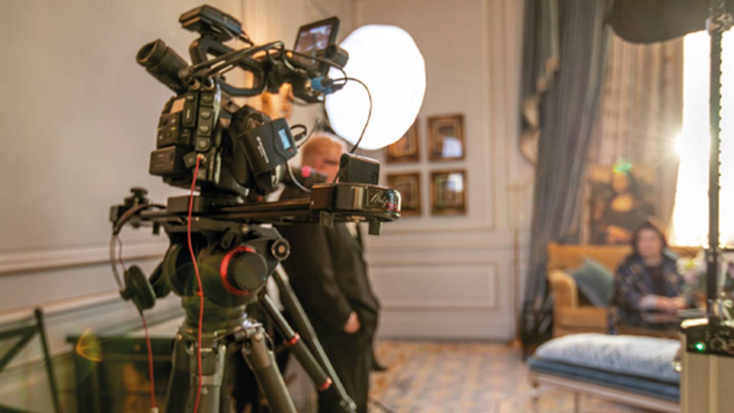 And... rolling! On set with Alber Elbaz and Suzy at the Shangri-La Hotel in Paris. Credit: FILM BY STUART EVERITT/MARMALADE PRODUCTIONS. PHOTOGRAPHY BY GERALDINE LYNCH
