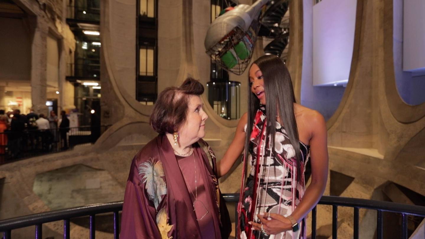 Naomi Campbell with Suzy at the Zeitz Museum of Contemporary Art Africa in Cape Town for the launch party of the fifth Condé Nast International Luxury Conference Credit: FILM AND PHOTOGRAPHY: STUART EVERITT / MARMALADE PRODUCTIONS