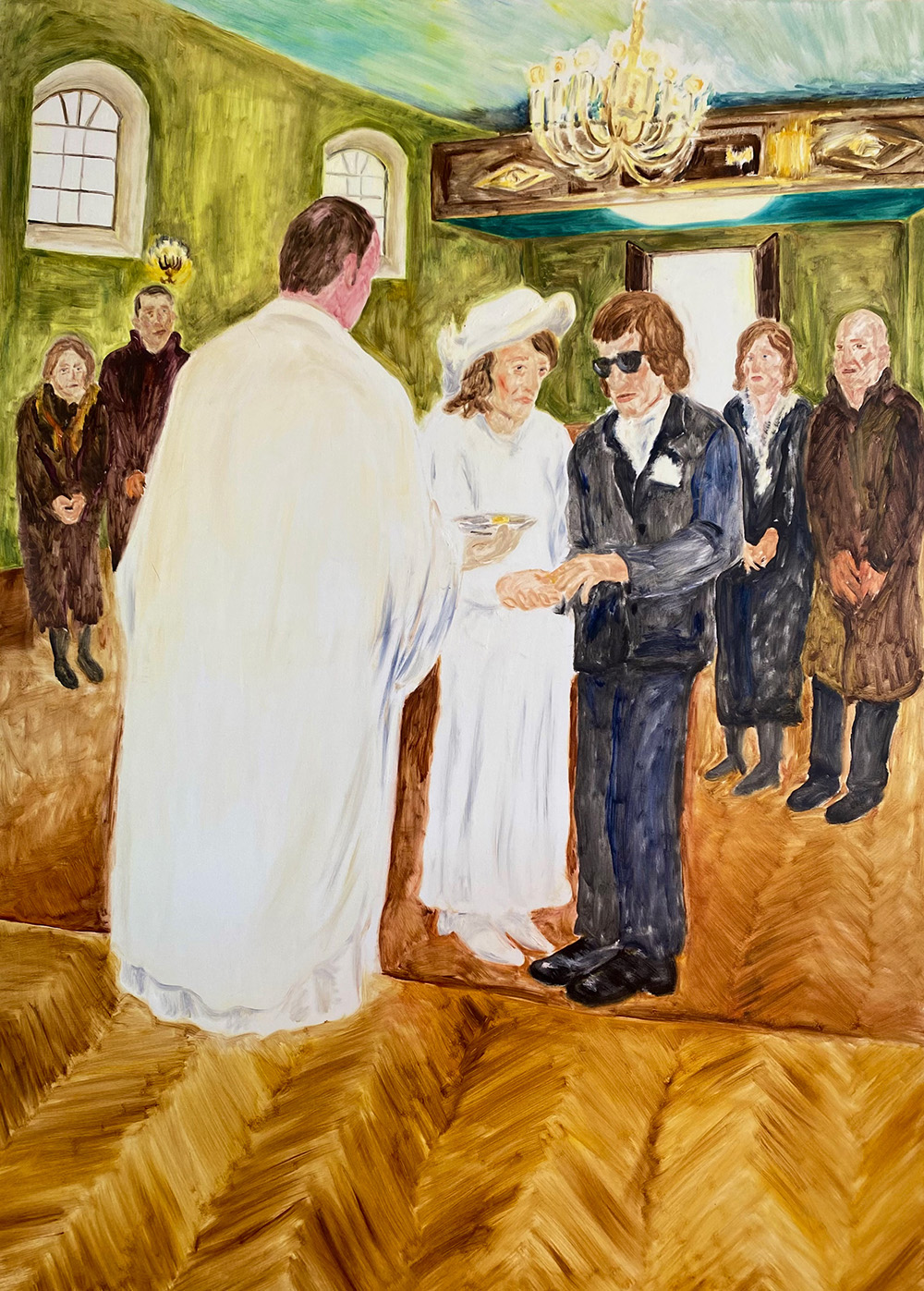 Ślub moich rodziców, Olej na płótnie, 180x130 cm, 2023