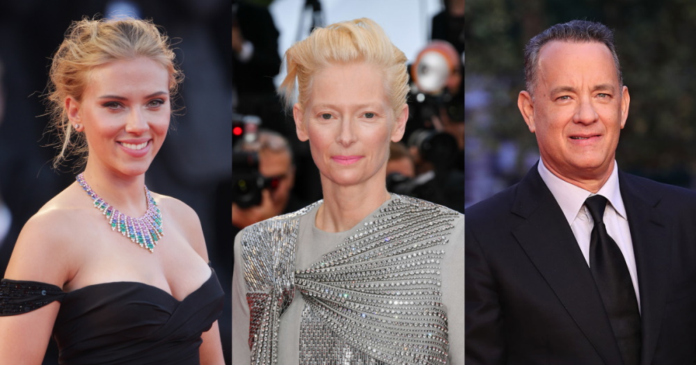 Od lewej: Scarlett Johansson, Tilda Swinton, Tom Hanks (Fot. Getty Images)