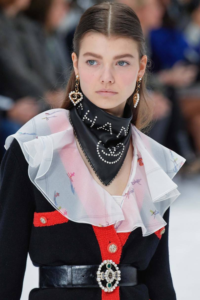 Karl may have had fun at the expense of Chanels heritage, but he would return to the brands codes. Credit: ARMANDO GRILLO / GORUNWAY.COM