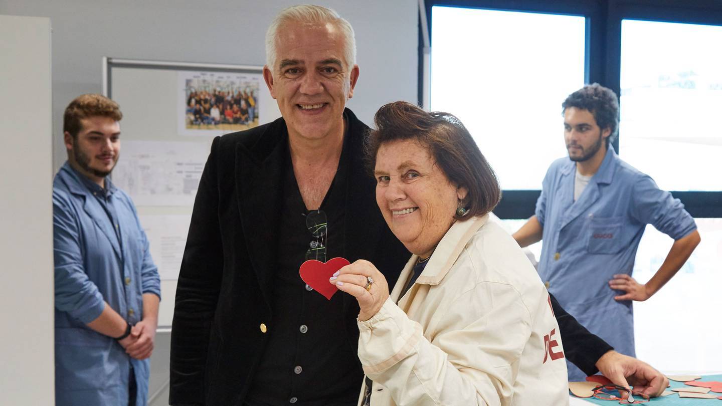 Suzy is given a tour of the Gucci ArtLab by Massimo Rigucci, its CEO and Head of Production, as the company unveils the Gucci École de l’Amour this month – an innovative education programme dedicated to promoting the skills necessary for producing its luxury goods, Credit: GUCCI