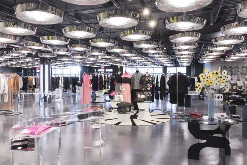 The ceiling in part of Corso Como, as is the rest of the interior, is by the artist Kris Ruhs, who is the partner of Carla Sozzani. Credit: Corso Como