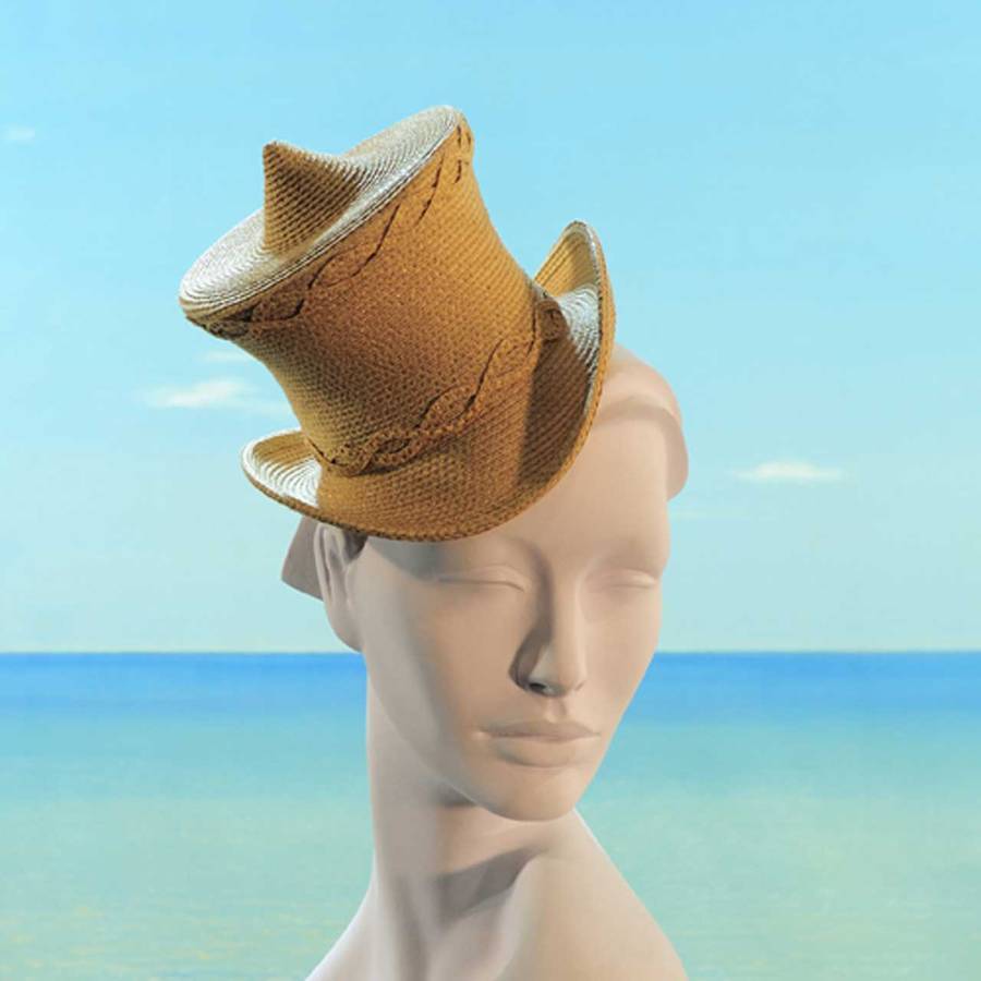 ‘Sandcastle’ from the Stephen Jones Spring/Summer 2012 Chinoiserie-on-Sea collection. Credit: PETER ASHWORTH / © STEPHEN JONES MILLINERY