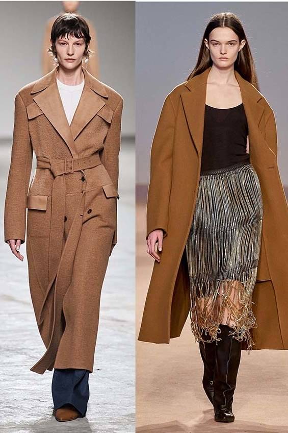 © Photo: GoRunway. From left: Agnona and Salvatore Ferragamo, Autumn/Winter 2020