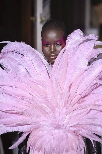 Adut Akech walks the runway during the Valentino Haute Couture Spring/Summer 2020.
© Peter White