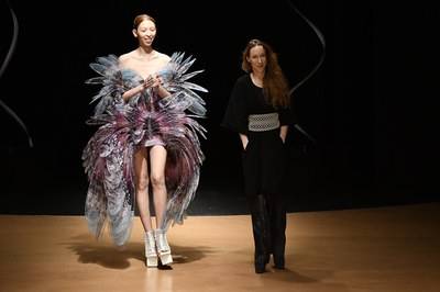 Iris van Herpen greets the audience at the close of her Spring/Summer 2020 Haute Couture show
© Victor Virgile/Gamma-Rapho/Getty