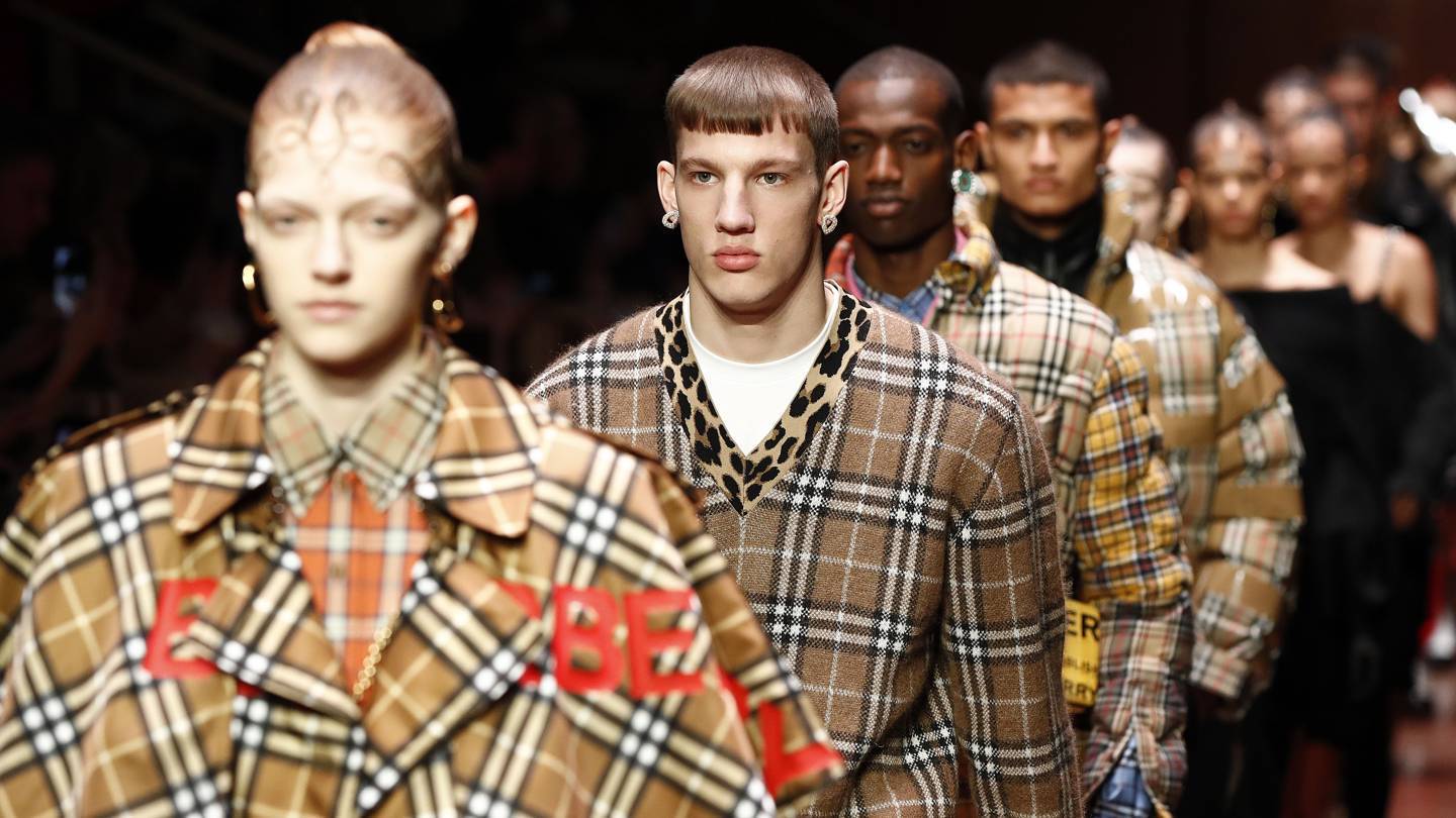 Young and mature shoppers were catered for in Riccardo Tiscis new Burberry collection. Credit:  GETTY IMAGES