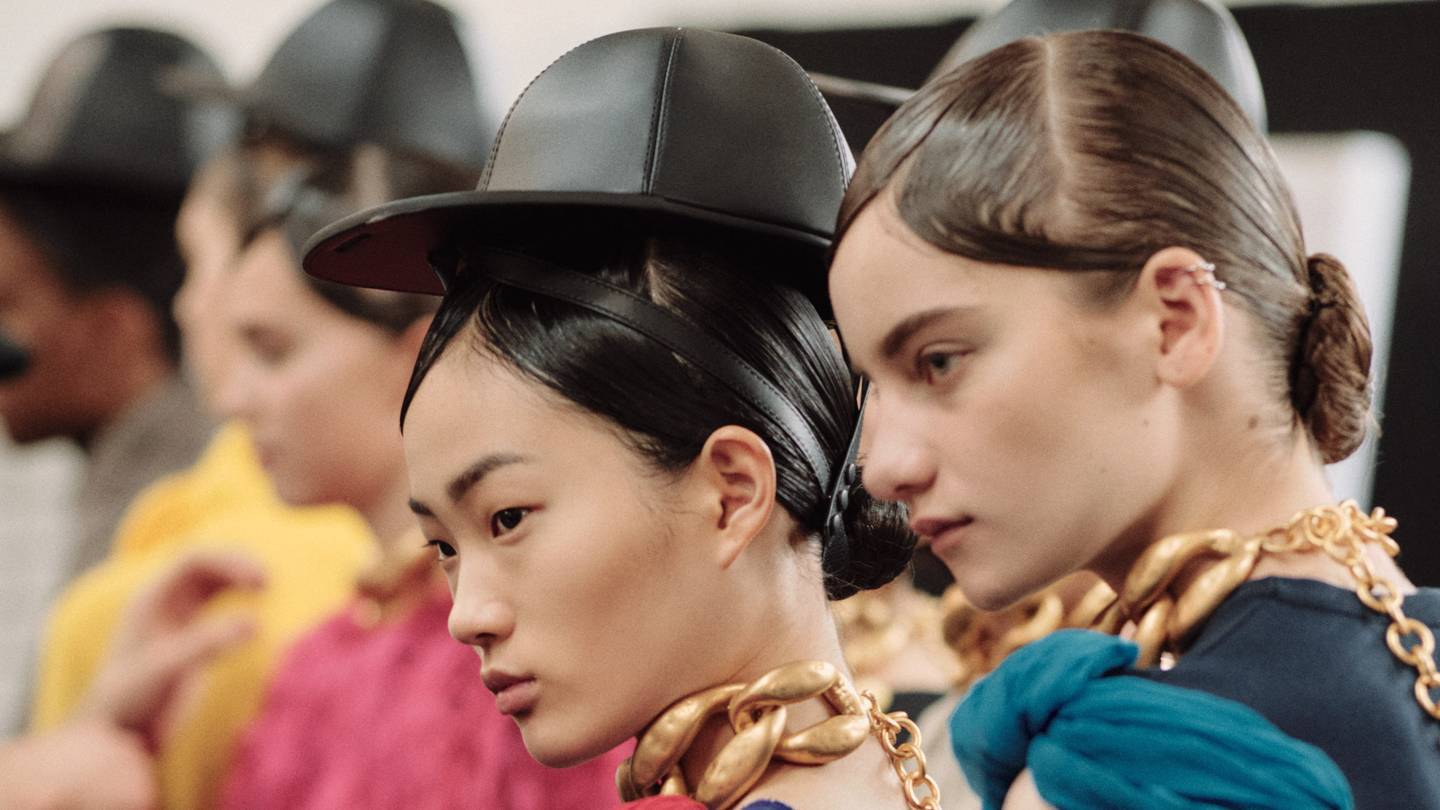 Backstage at JW Anderson AW19. Credit: JAMIE STOKER