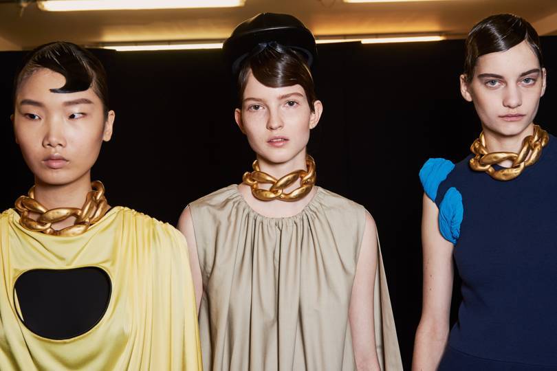 JW Andersons highly sophisticated and super wearable AW19 collection. Credit: GORUNWAY