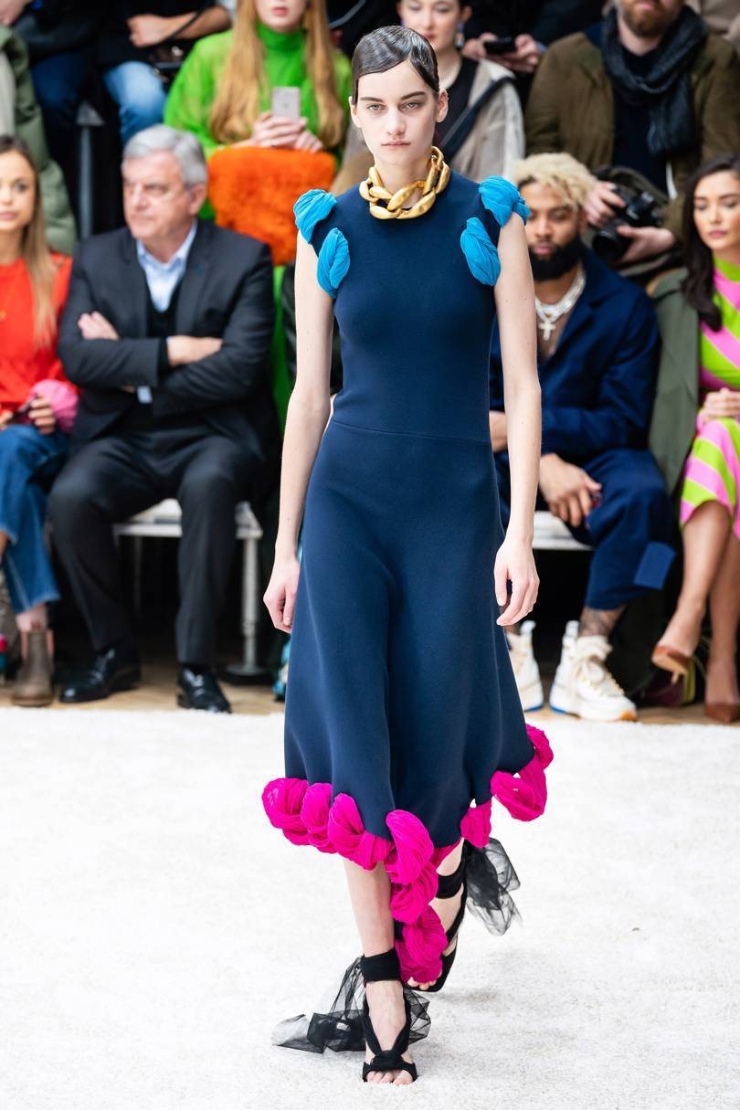 Liquid tailoring at JW Anderson AW19. Credit: GORUNWAY