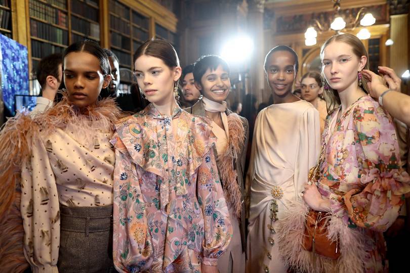 Backstage at Peter Pilotto. Credit: GETTY IMAGES