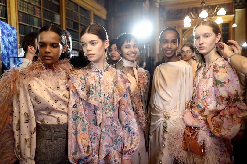 Backstage at Peter Pilotto. Credit: GETTY IMAGES