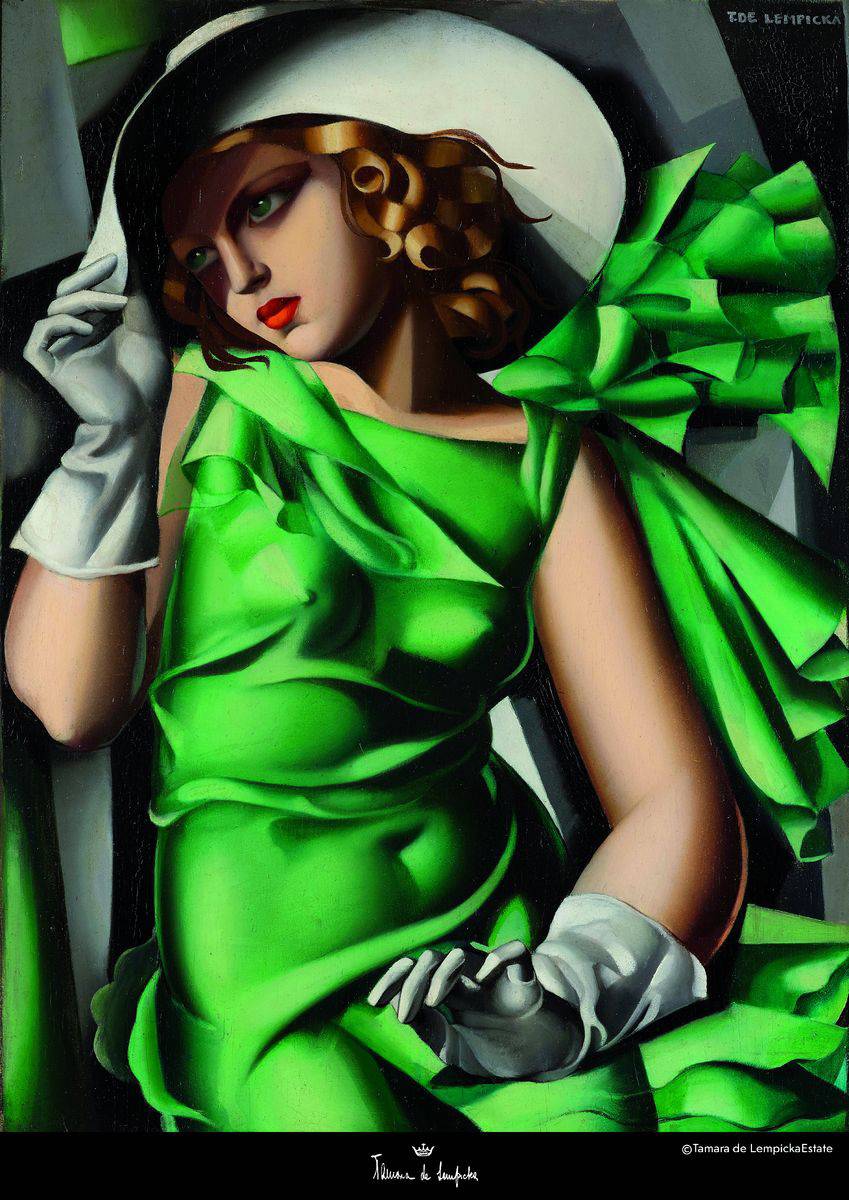 Tamara Łempicka, „Młoda dziewczyna w zielonej sukience”, lata 1927–1930,Fot. Materiały prasowe