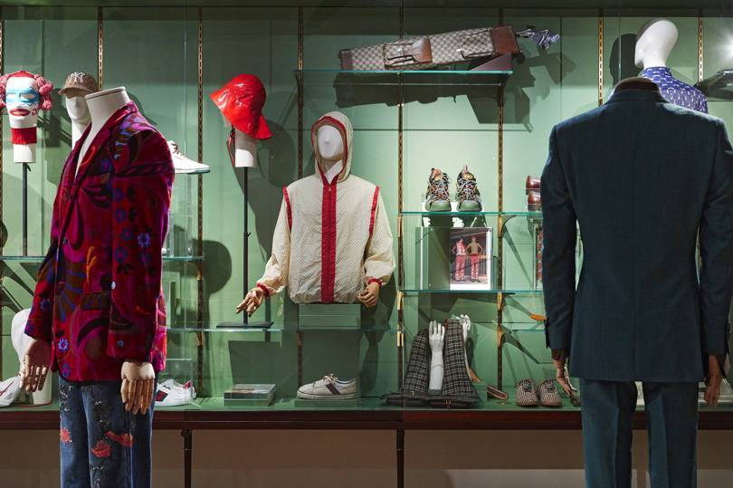 Displays from Guccis ‘Androgynous Mind Eclectic Body’ exhibition, Pitti Immagine, Florence, January 2019