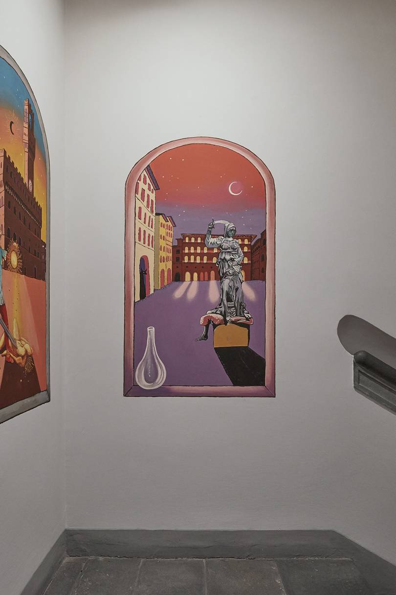 One of eight murals created by Alex Merry for Guccis Pitti Immagine exhibition, Florence, January 2019