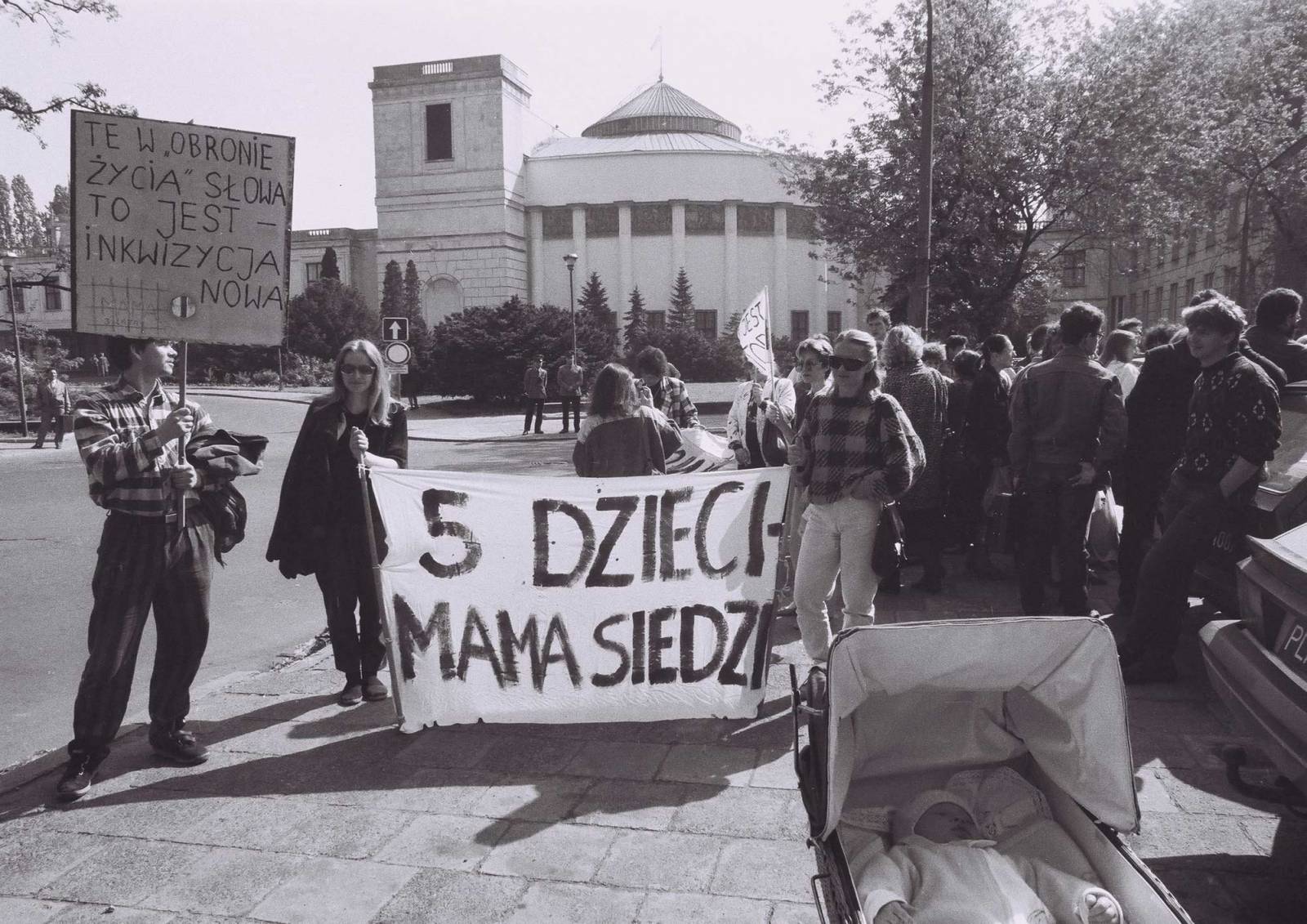 Protesty przeciw zaostrzeniu prawa aborcyjnego, 1989 (Fot. Zenon Zyburtowicz/East News)