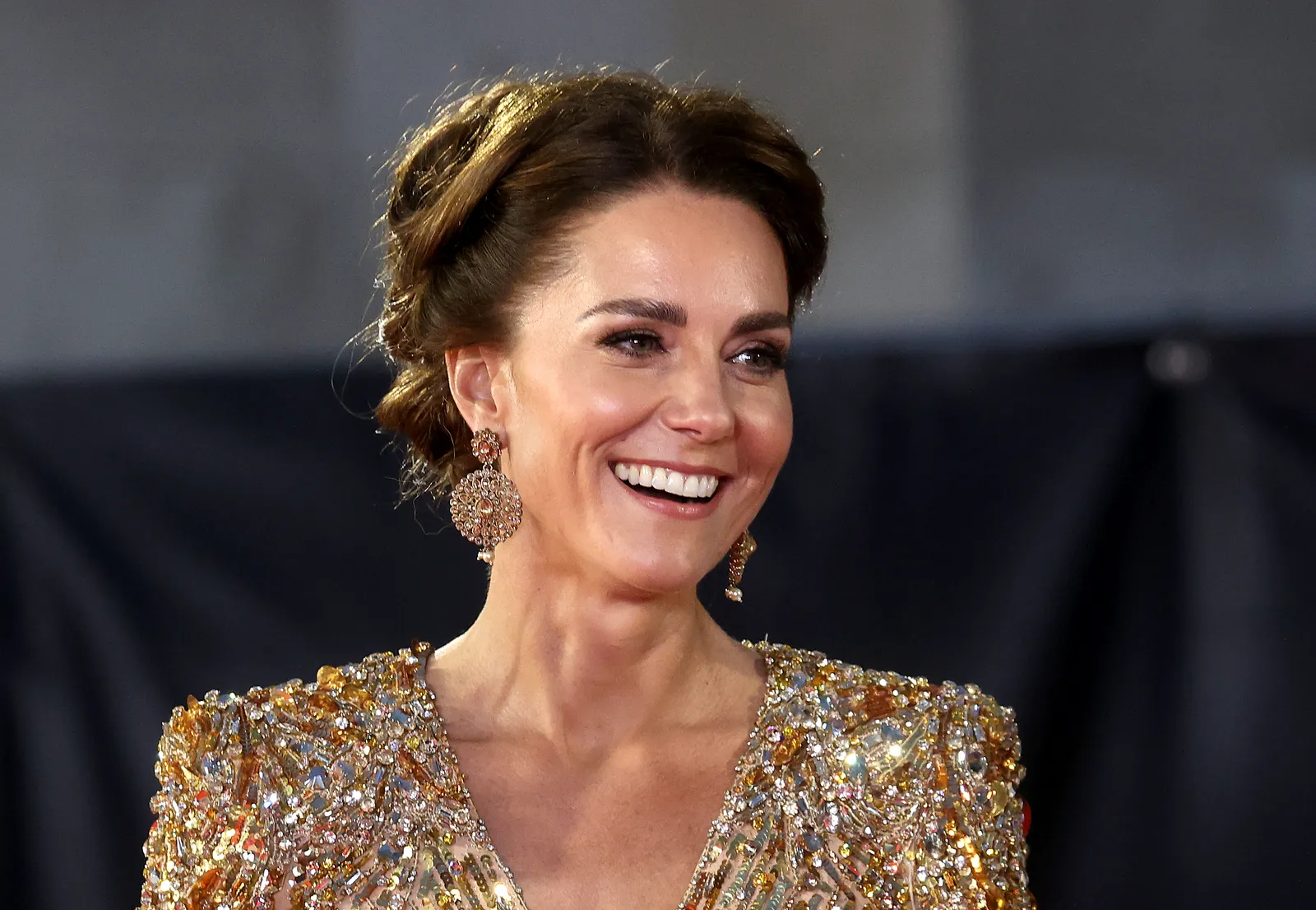 Księżna Kate na światowej premierze filmu „Nie czas umierać”. (Fot. Getty Images)