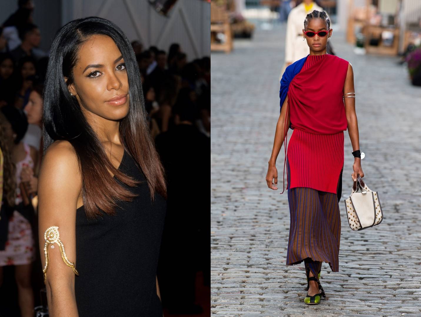 Aaliyah, Tory Burch wiosna-lato 2022 /(Fot. Getty Images, materiały prasowe)