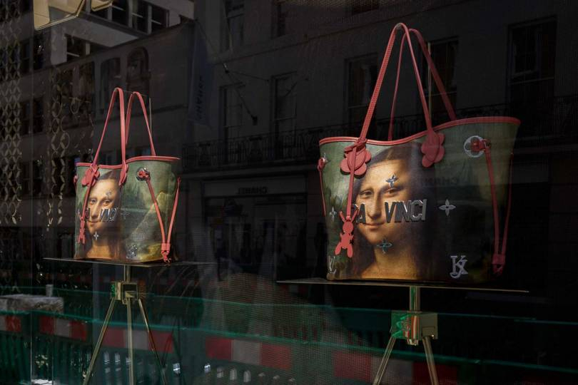 The Da Vinci tote from The Masters collection – the exclusive Louis Vuitton x Jeff Koons collaboration, which debuted last year (GETTY)