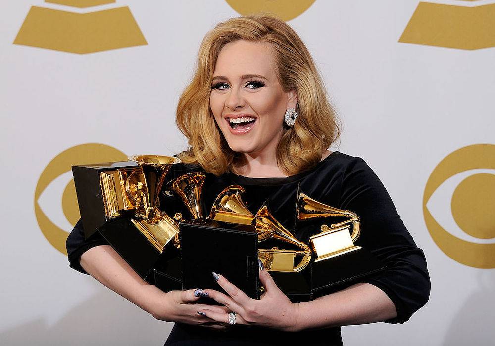 Adele jest jedną z rekordzistek, jeśli chodzi o ilość nagród Grammy (Fot. Getty Images) 