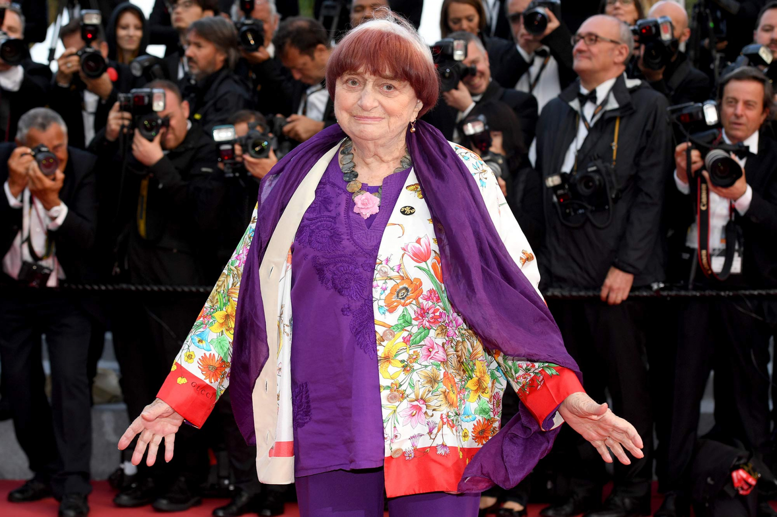 Agnès Varda na festiwalu w Cannes (Fot. Getty Images)