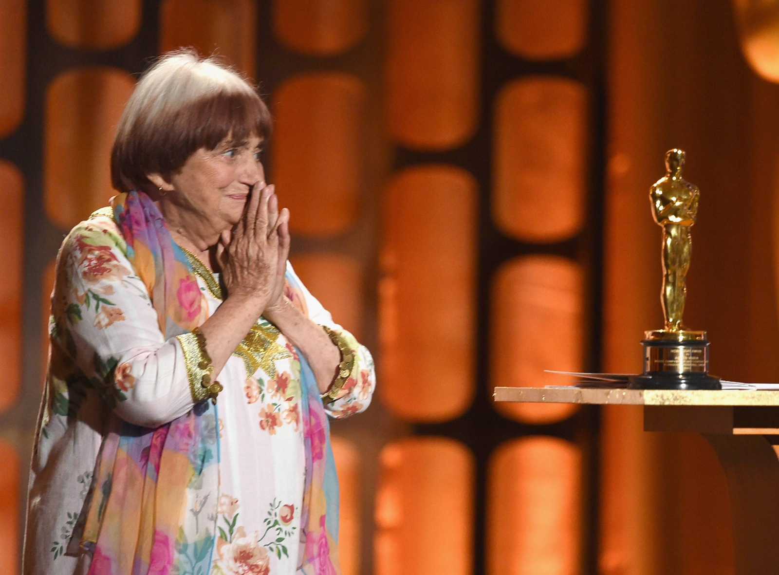 Agnès Varda na rozdaniu Oscarów (Fot. Getty Images)