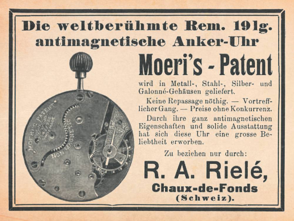 R.A. Rielé wyłącznym dystrybutorem w szwajcarii, 1899 r. (Fot. materiały promocyjne)