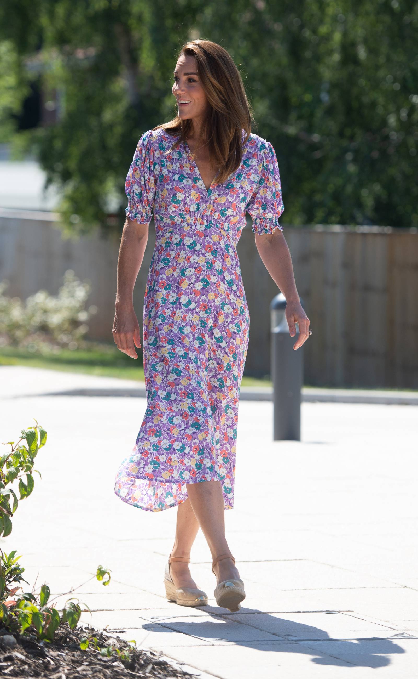 Kate Middleton w sukience Faithfull the Brand (Fot. Joe Giddens - WPA Pool/Getty Images)