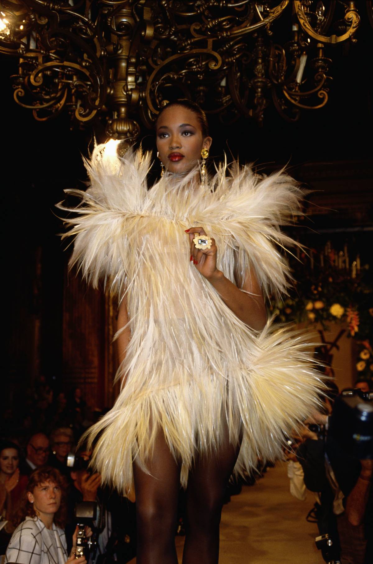 Na pokazie Yves Saint Laurent w 1987 roku / Fot. Getty Images