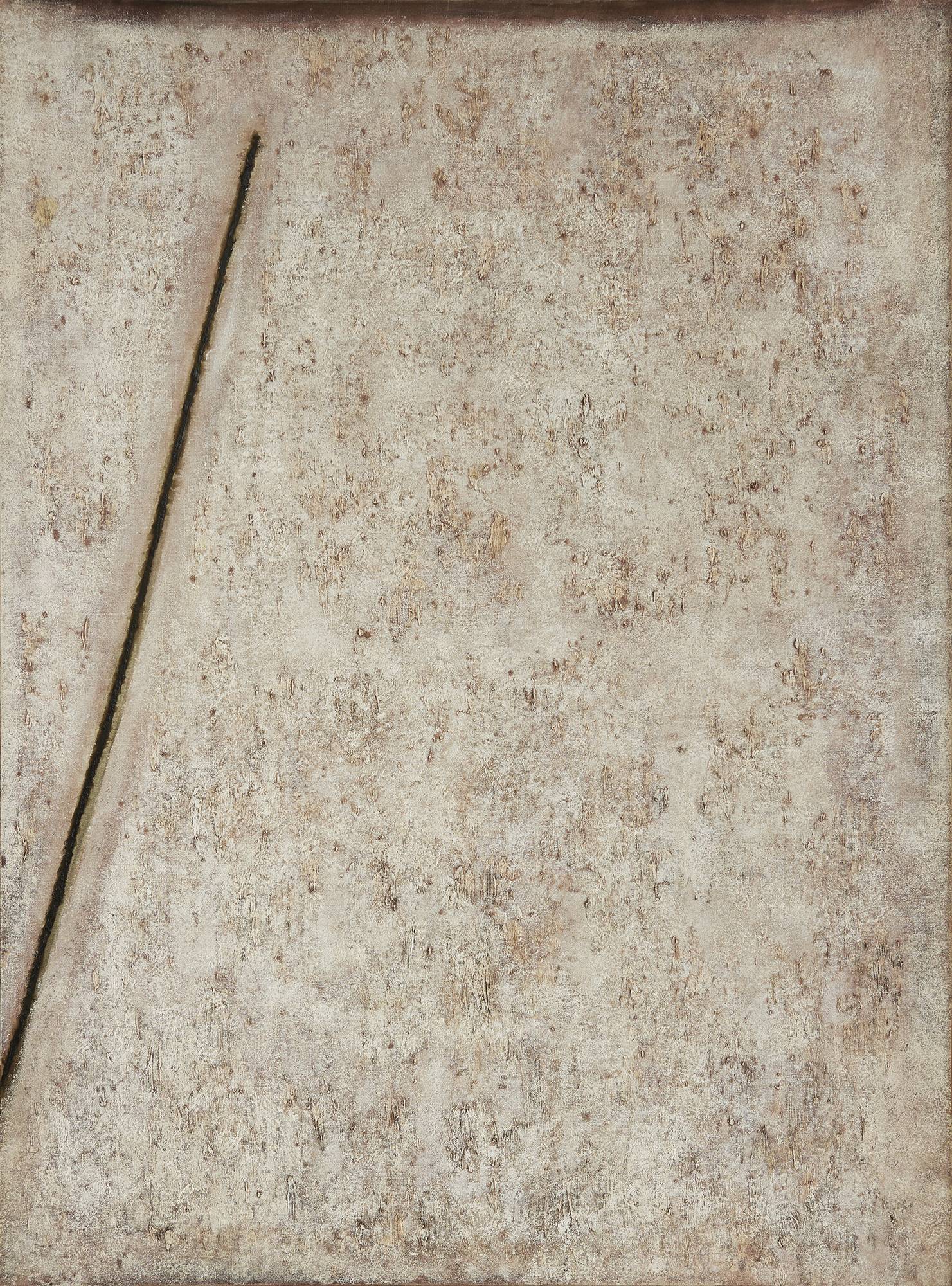 Stefan Gierowski, Obraz XCVII, 1960, olej, płótno, 135 x 100 cm