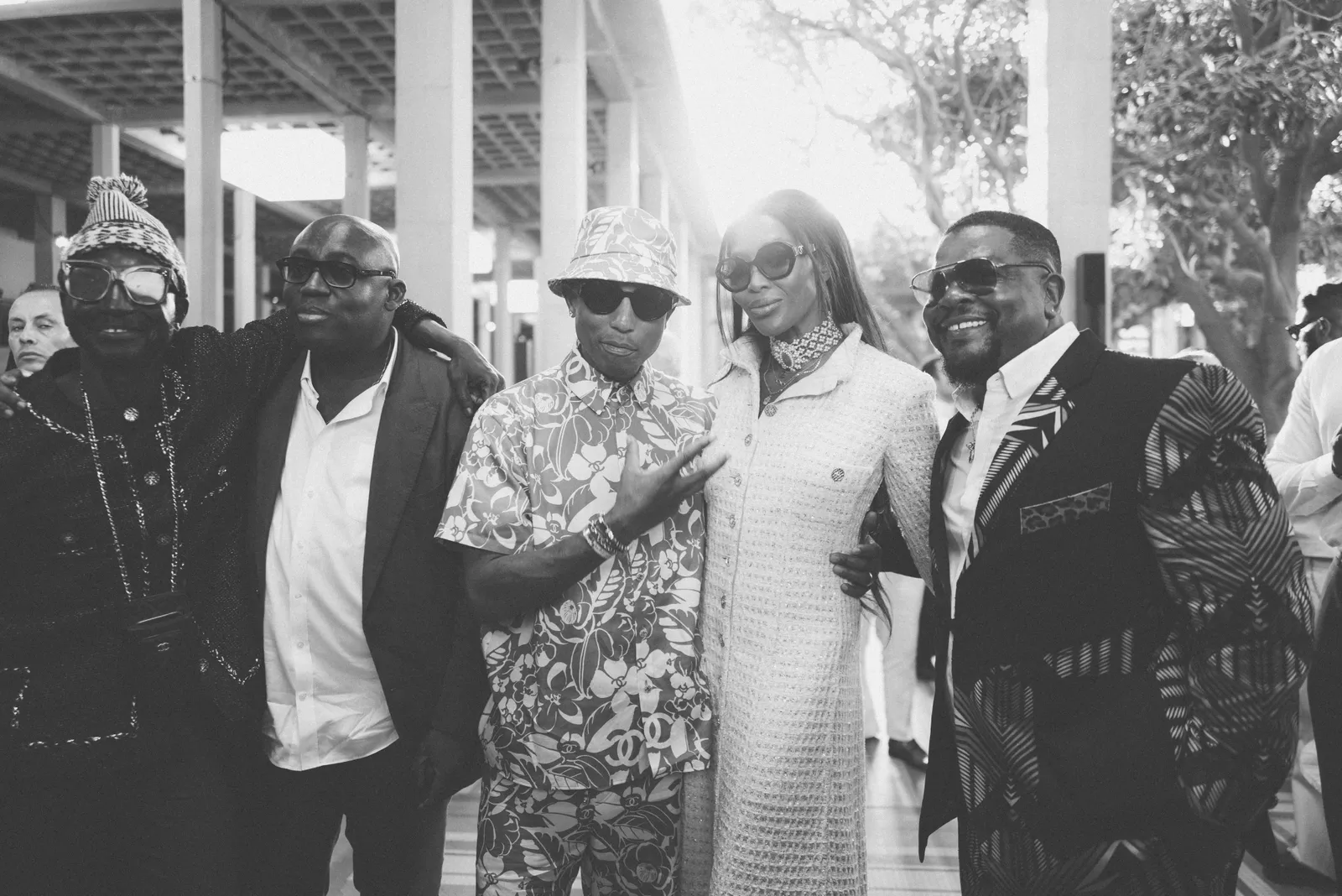 Jenke Ahmed Tailly, Edward Enninful, Pharrell Williams, Naomi Campbell i Kehinde Wiley (Fot. materiały prasowe Chanel)