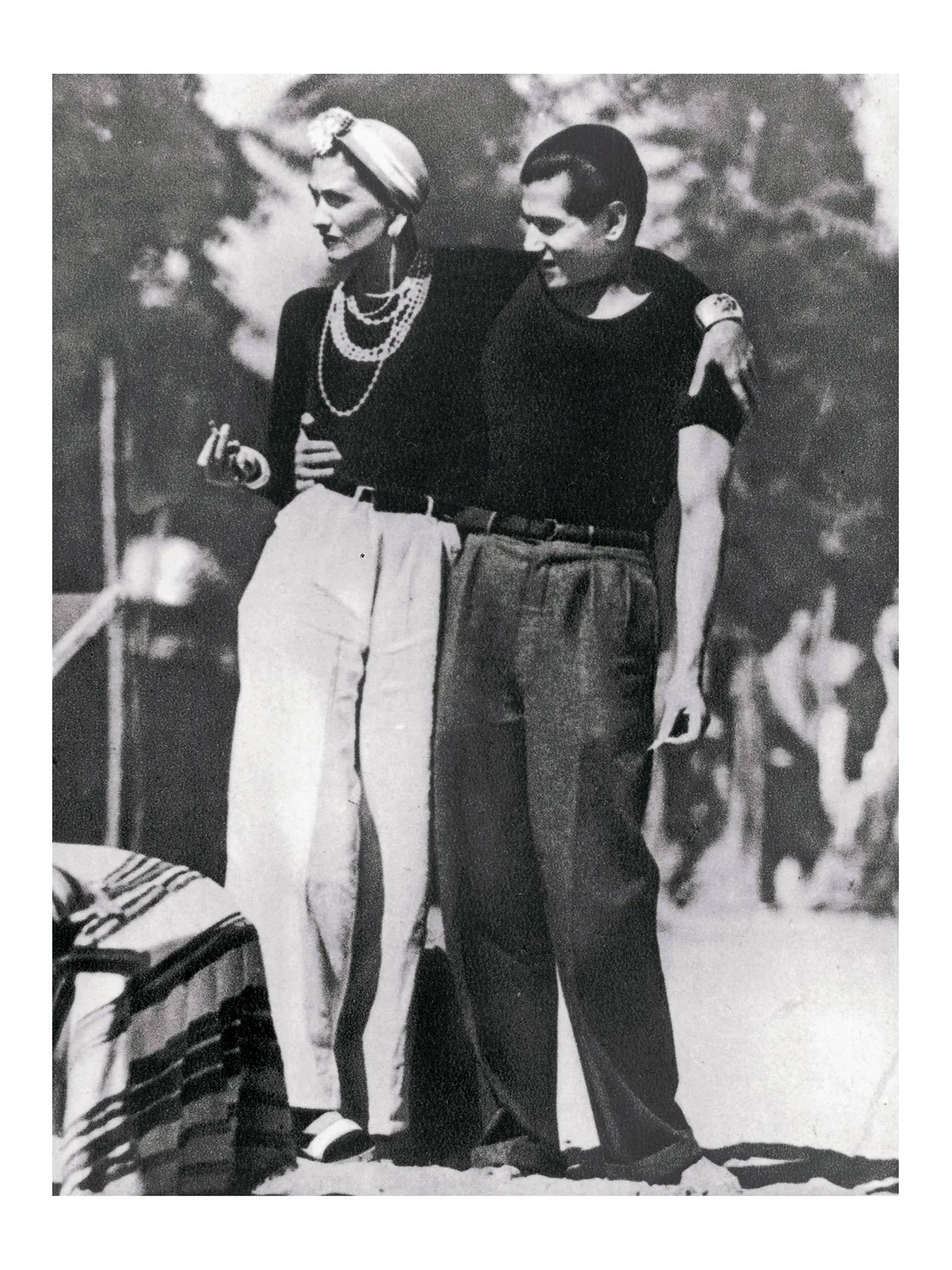 Gabrielle Chanel i Serge Lifar w 1937 roku (Fot. Jean Moral / Brigitte Moral /  Dzięki uprzejmości Chanel)