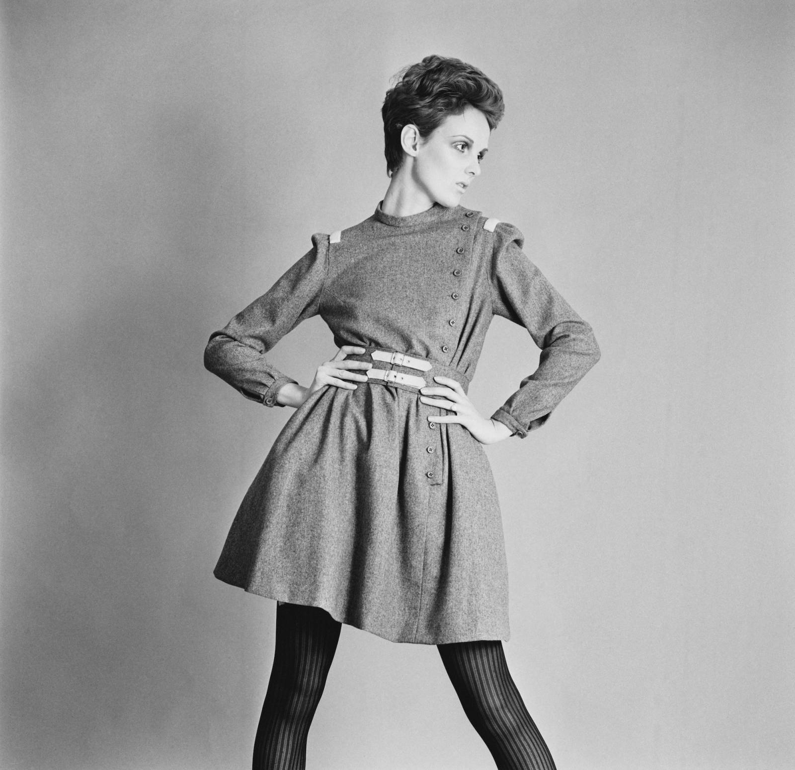 Modelka Grace Coddington w kreacji projektu Christiane Bailly, 1967 / Fot. Getty Images