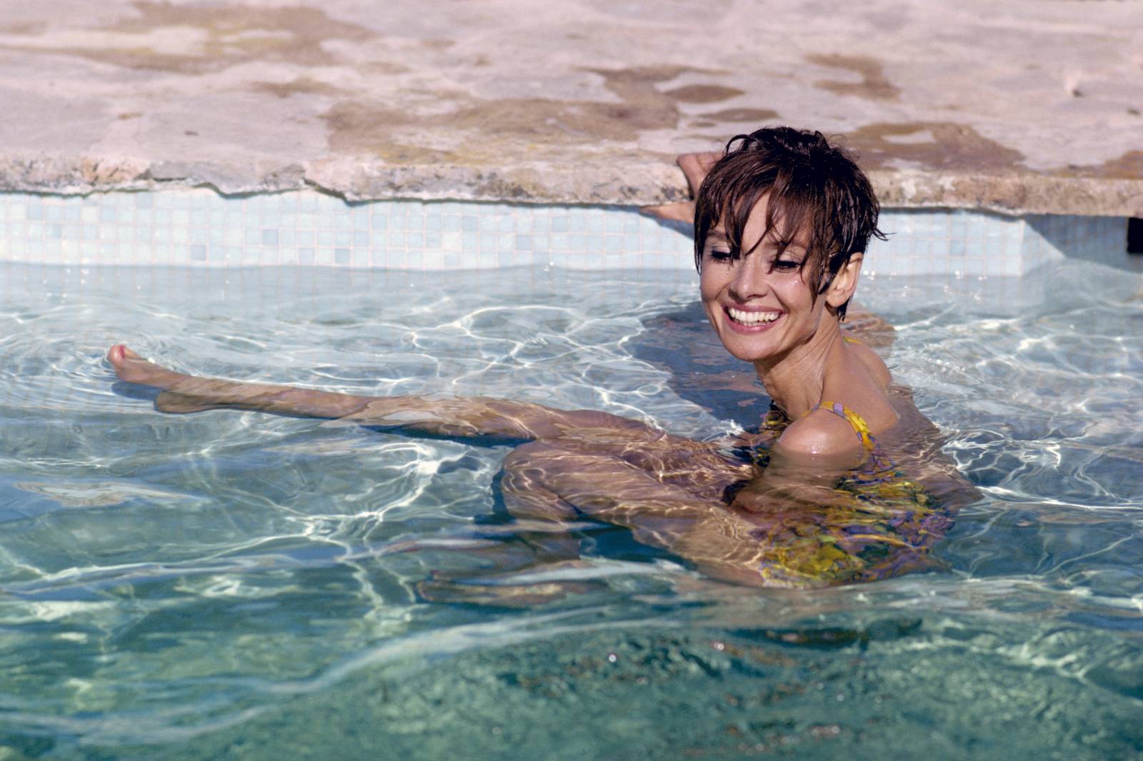 ‘Audrey Hepburn in pool, during the filming of Two for the Road in the South of France’, 1966 (©Terry ONeill/Iconic Images)