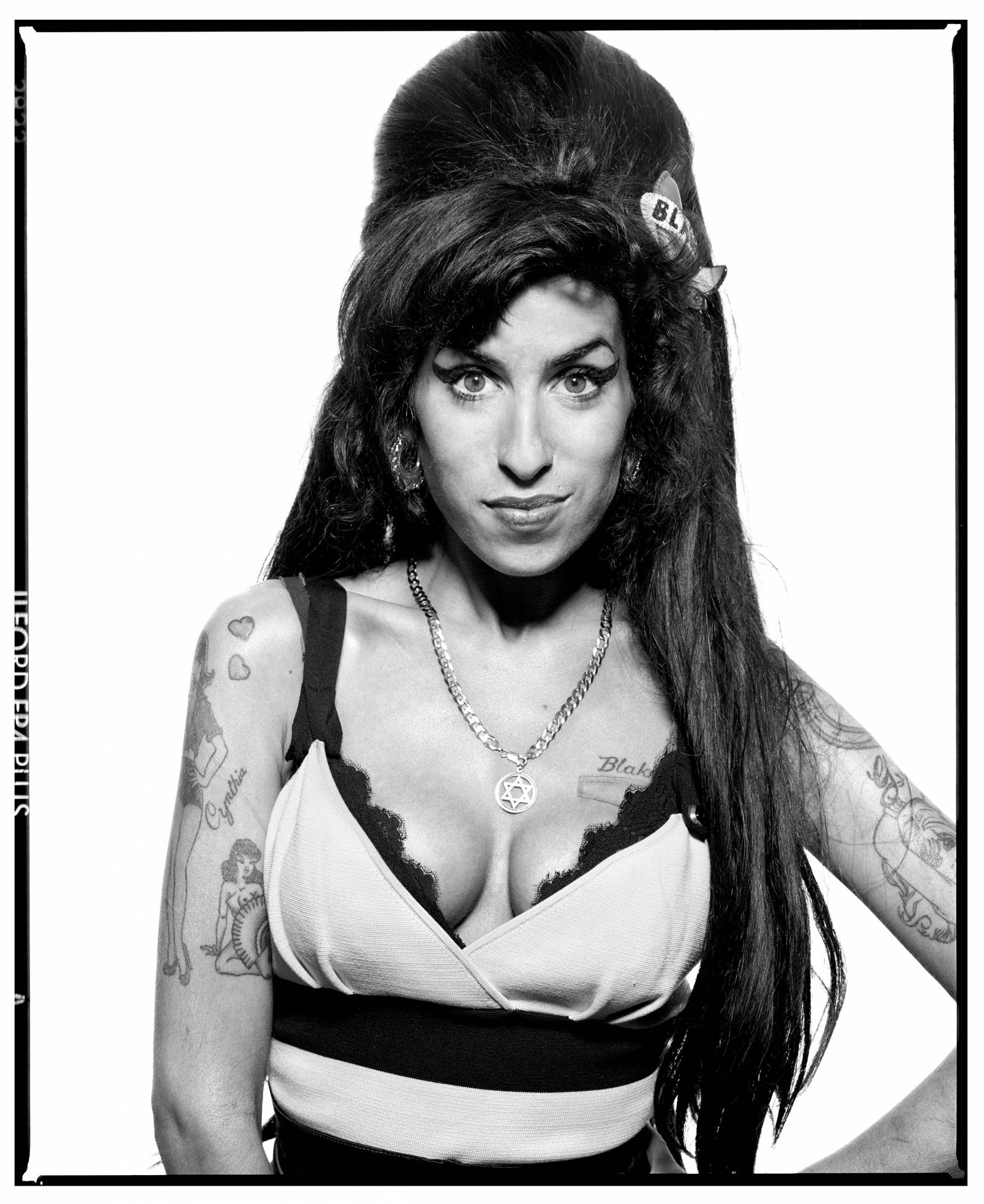 
‘Amy Winehouse backstage at an honorary concert for Nelson Mandelas 90th birthday in Hyde Park, London’, 2008 (©Terry ONeill/Iconic Images)