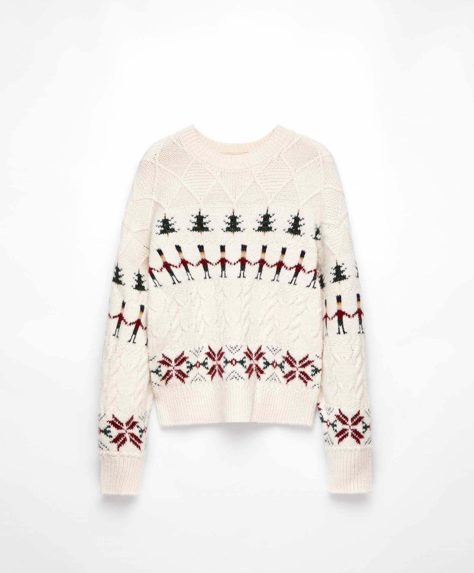 Dzianinowy sweter z motywem świątecznym Oysho, 179 zł (Fot. materiały prasowe)