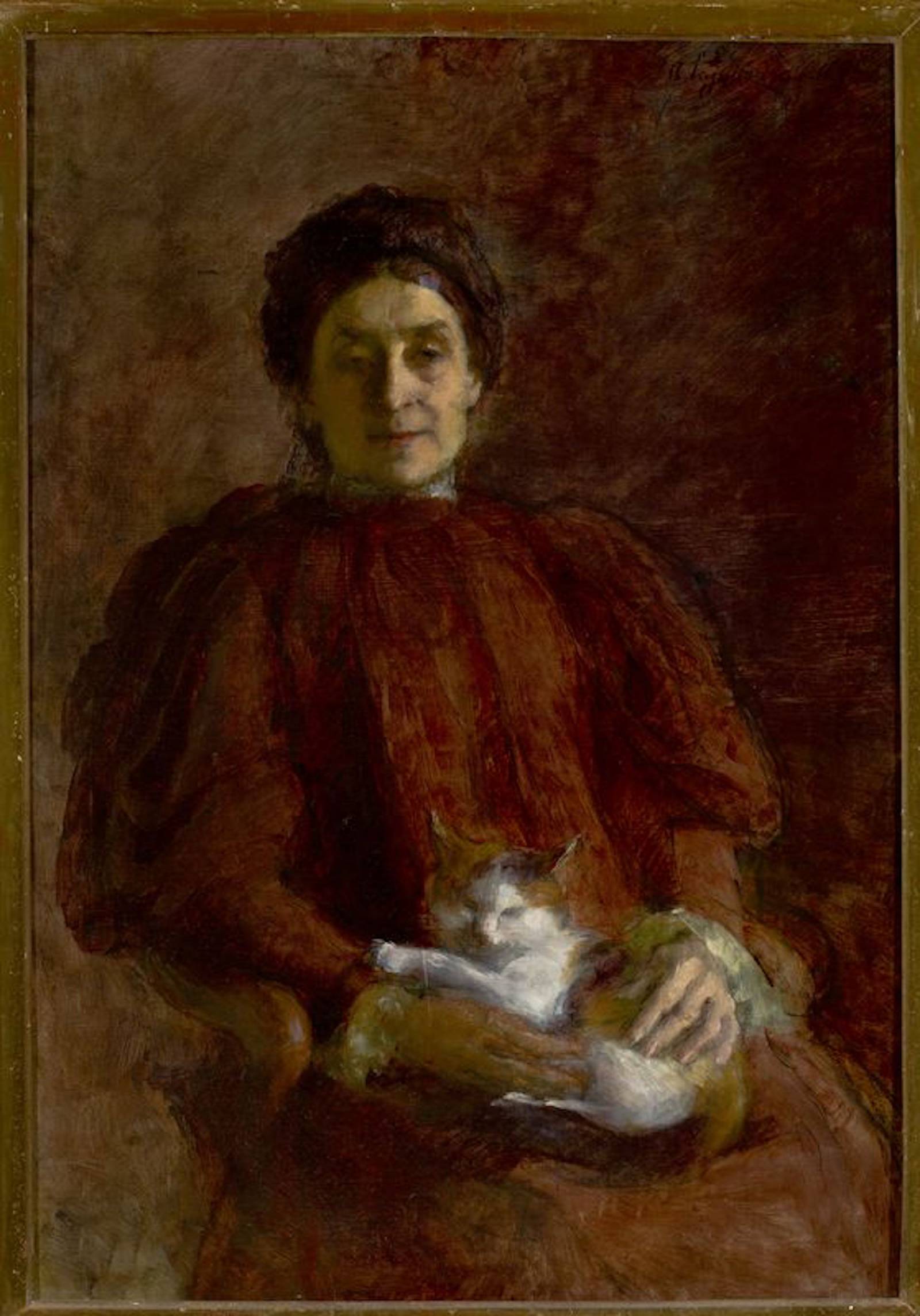 Aniela Pająkówna, Portret kobiety z kotem, 1898 / Fot. materiały prasowe