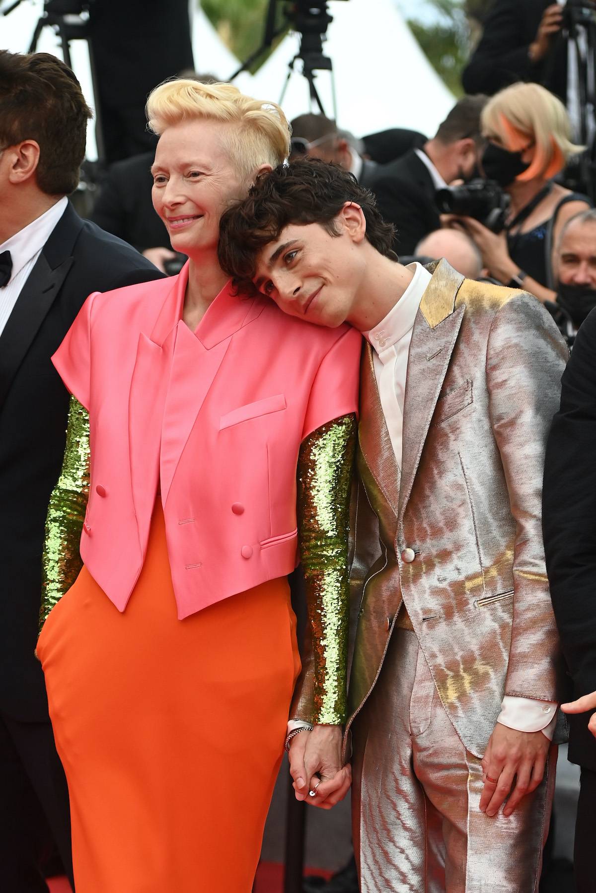 Tilda Swinton i Timothée Chalamet na Festiwalu Filmowym w Cannes