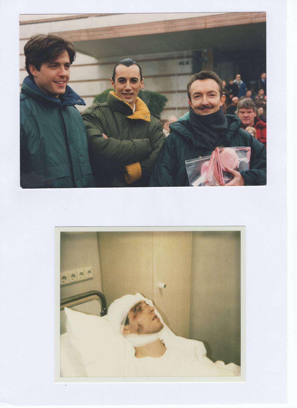 Z Hugh Grantem, Night Train to Venice, reż. Carlo U. Quinterio, 1993 / Fot. Archiwum Waldemara Pokromskiego