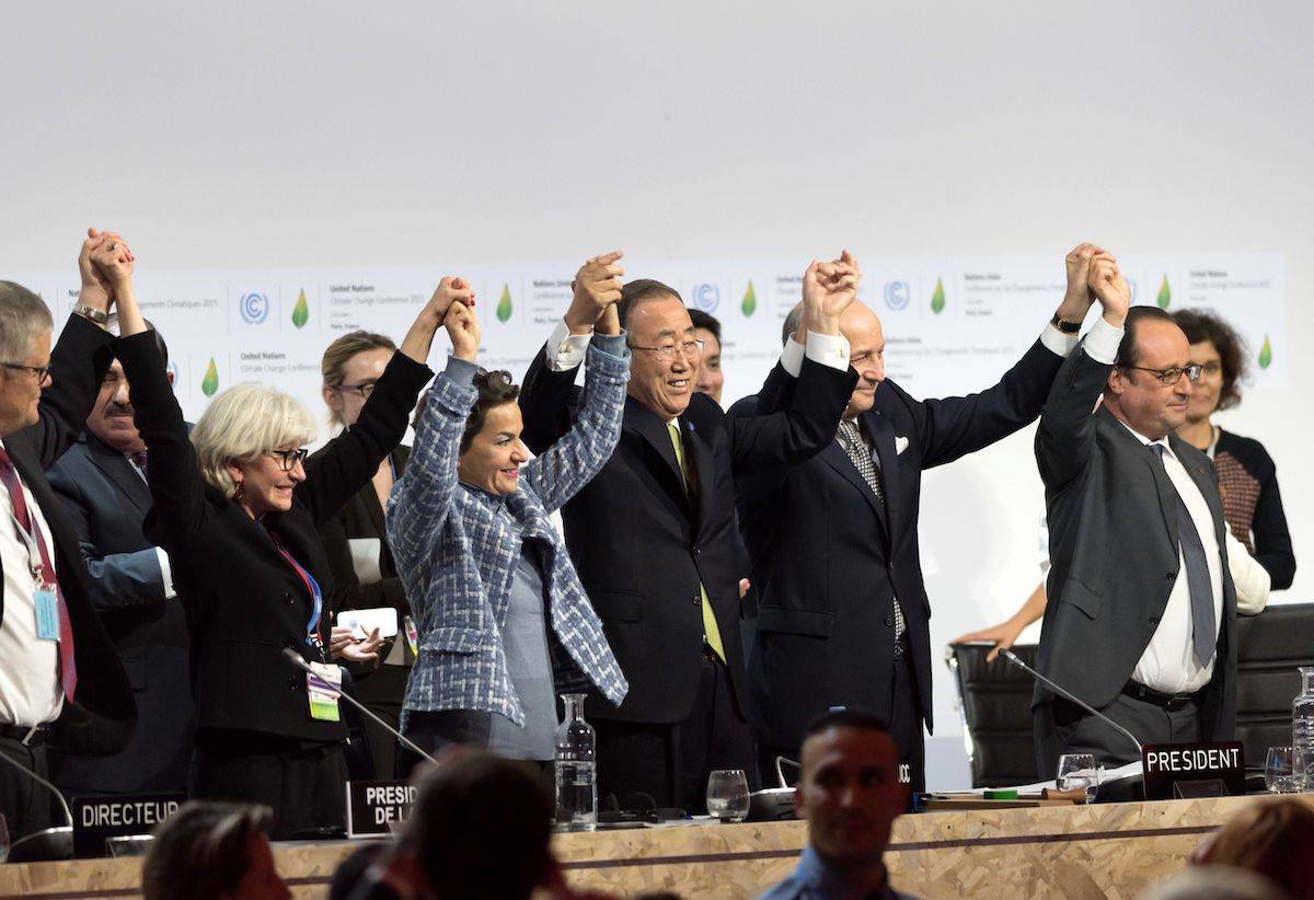 Szczyt klimatyczny COP21 w 2015 roku (Fot. Witt/Sipa/Shutterstock)