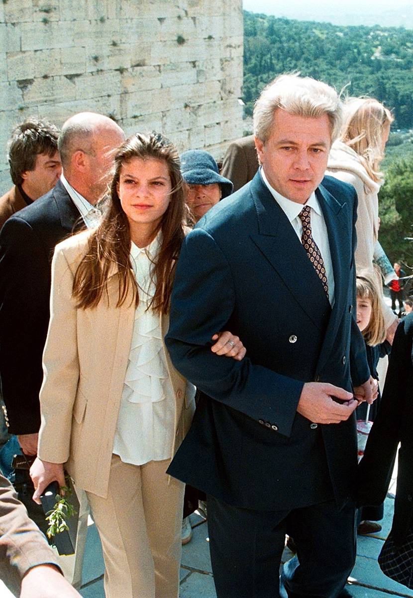 Athina Onassis z ojcem Thierym Russelem (Fot. Getty Images)