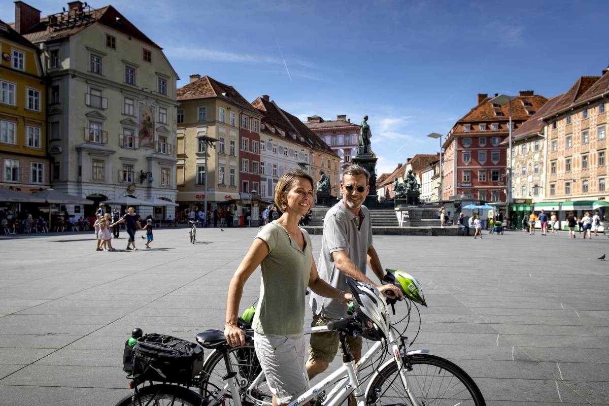 Przejażdżka rowerowa w centrum Graz