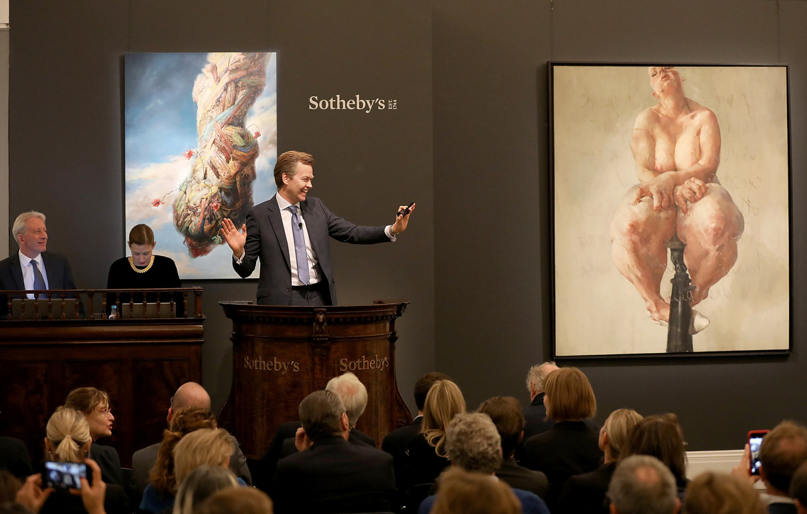 Aukcja w nowojorskim Sothebys (Fot. Getty Images)
