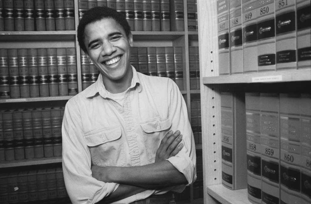 Młody Obama na Harvardzie  (Fot. Getty Images)
