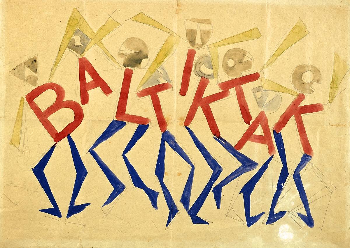 Giacomo Balla, Design for the sign and flashing light for the facade of theBal Tic Tac, 1921