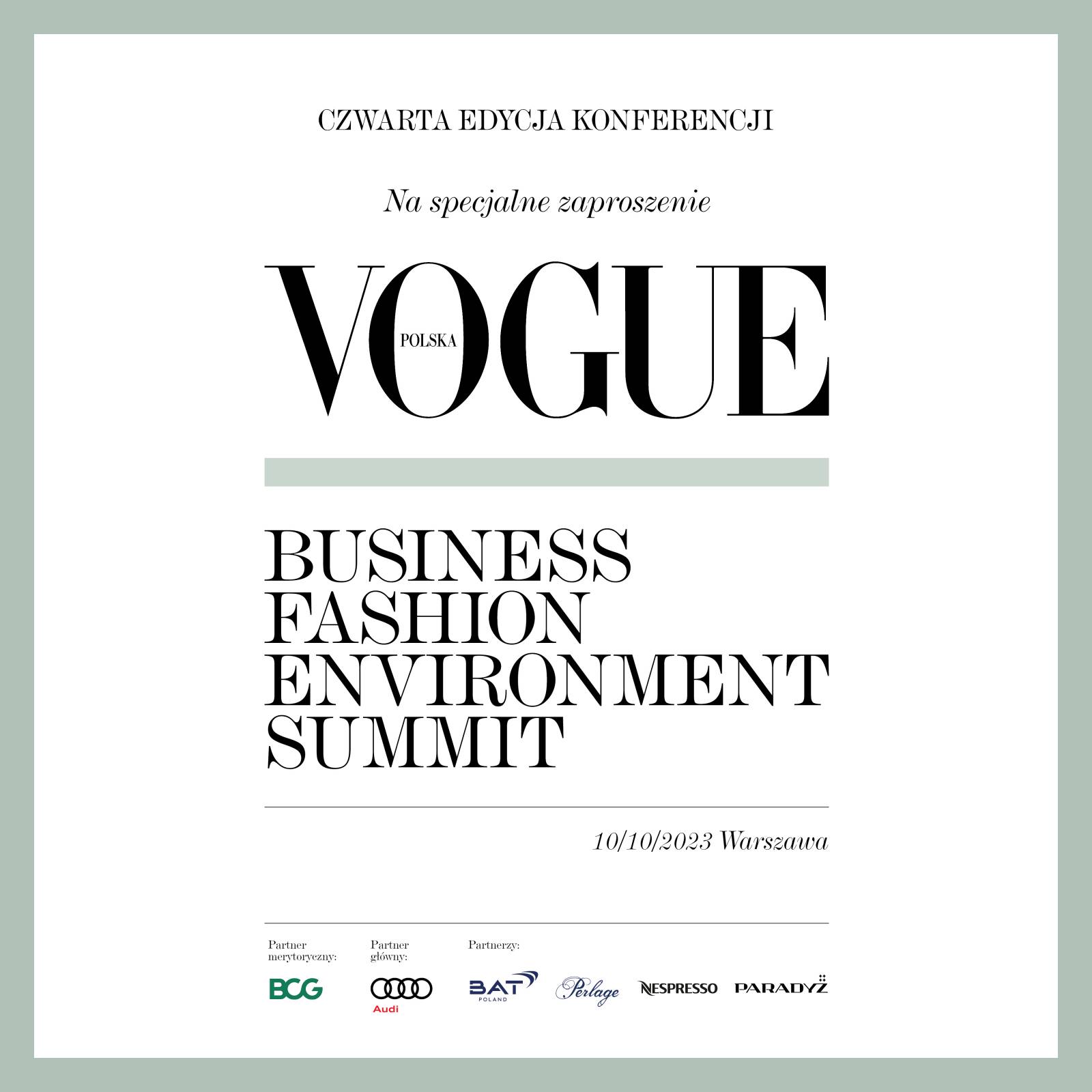 Czwarta edycja konferencji Business Fashion Environment Summit