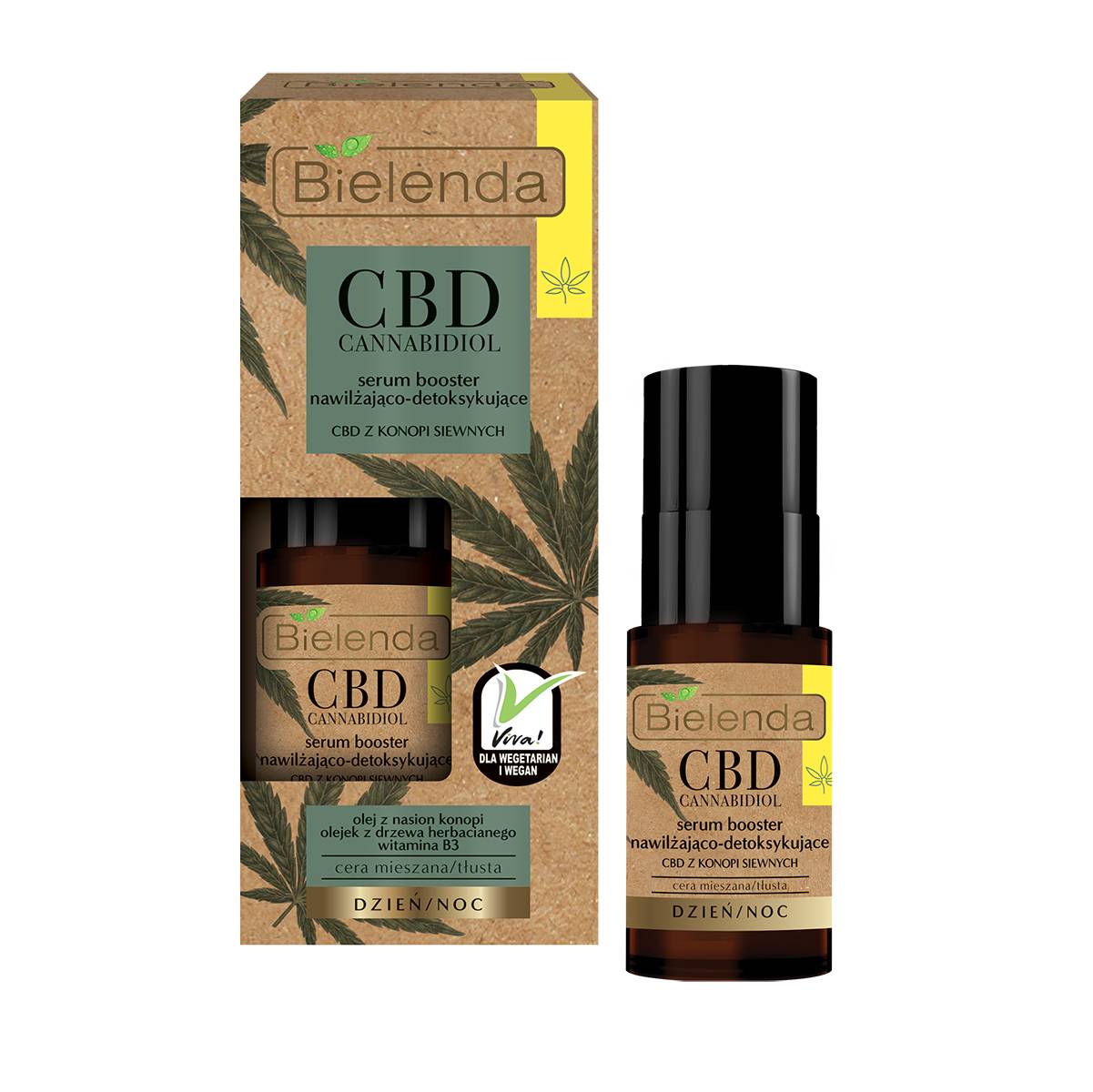 CBD Cananbidiol Serum booster nawilżająco-detoksykujące z CBD z konopi siewnych