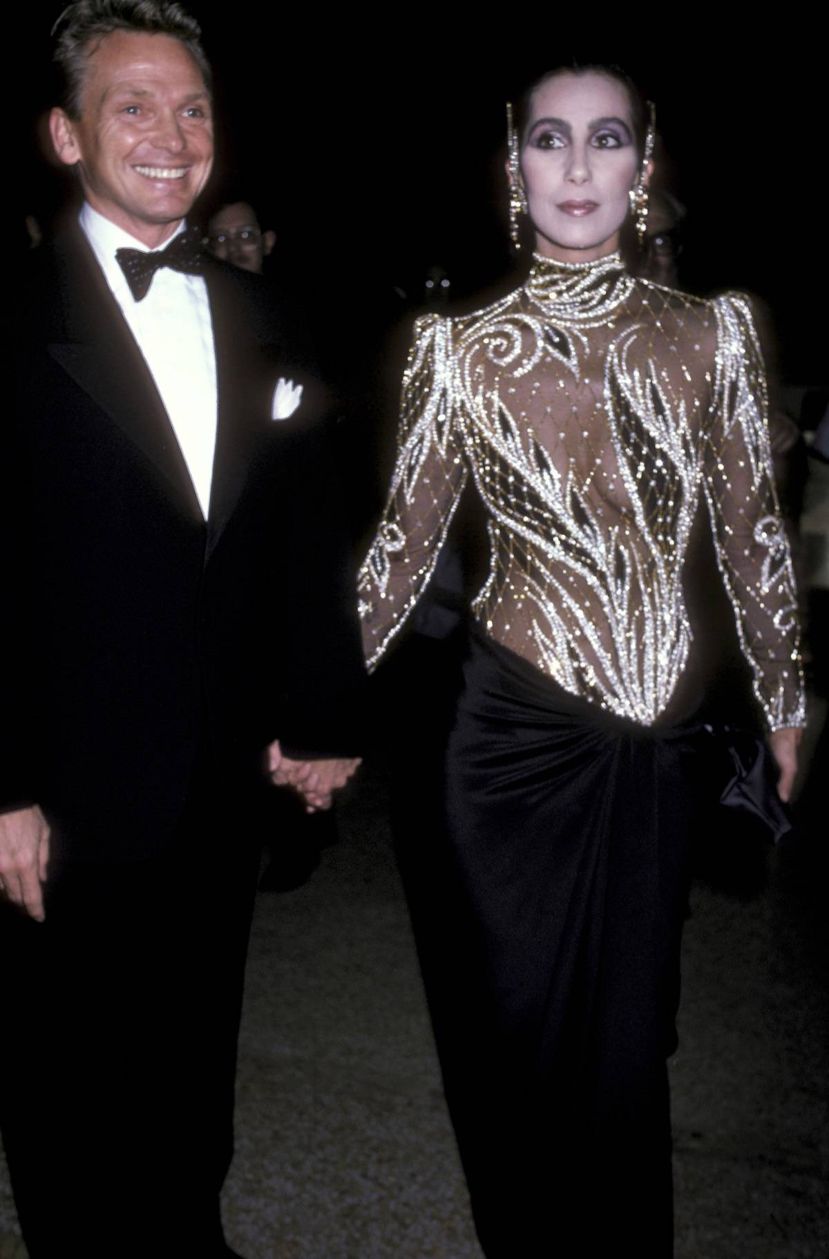Bob Mackie i Cher na gali MET, 1985 rok
